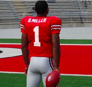 Ohio State Buckeyes #1 Braxton Miller Red Limited Stitched NCAA Jersey