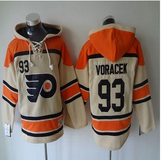 Philadelphia Flyers #93 Jakub Voracek Cream Sawyer Hooded Sweatshirt Stitched NHL jersey