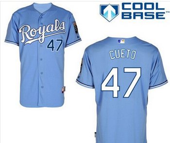 Kansas City Royals#47Johnny  cueto  light blue base de Baseball Jersey
