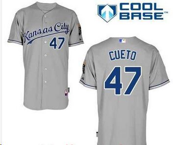 Kansas City Royals#47Johnny cueto gray base de Baseball Jersey