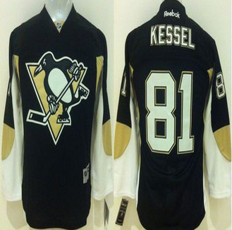 Youth Pittsburgh Penguins #81 Phil Kessel Black Stitched NHL Jersey