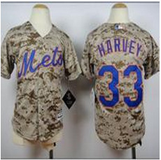 Youth New York Mets #33Harvey  Camo Alternate Cool Base Stitched Baseball Jersey