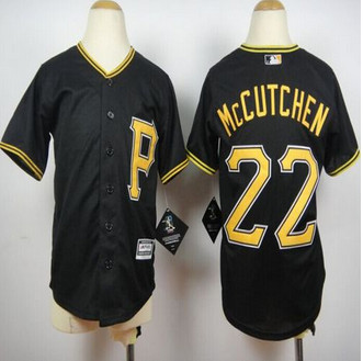 Youth Pittsburgh Pirates #22 Andrew McCutchen Black Cool Base Stitched Baseball Jersey