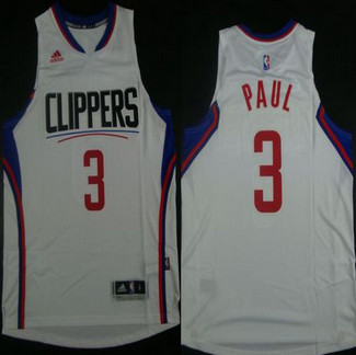 Los Angeles Clippers #3 Chris Paul White Revolution 30 Stitched NBA Jersey