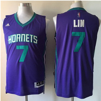 Charlotte Hornets #7 Jeremy Lin Purple Stitched NBA Jersey