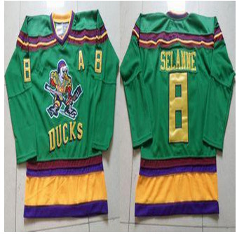 Anaheim Ducks #8 Teemu Selanne Green CCM Throwback Stitched NHL Jersey