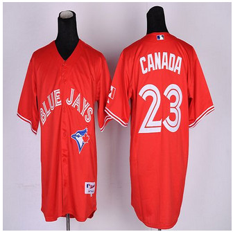 Toronto Blue Jay #23 Canada Day Red Stitched Baseball Jersey