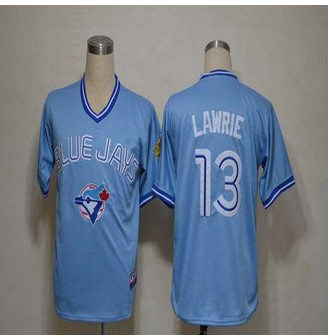 Toronto Blue Jays #13 Brett Lawrie Blue New Cool Base Stitched Baseball Jersey