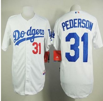 Youth Los Angeles Dodgers #31 Joc Pederson White Cool Base Stitched Baseball Jersey