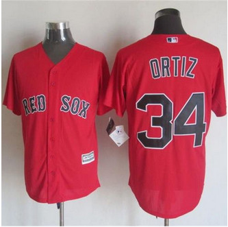 Boston Red Sox #34 David Ortiz Red New Cool Base Stitched Baseball Jersey