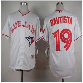 Toronto Blue Jays #19 Jose Bautista White 2015 Canada Day Stitched Baseball Jersey
