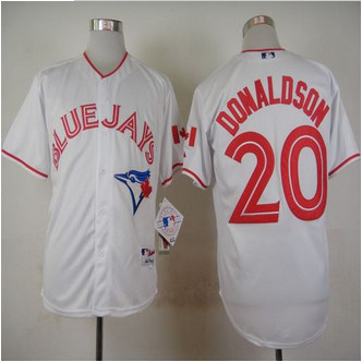 Toronto Blue Jays #20 Josh Donaldson White 2015 Canada Day Stitched Baseball Jersey