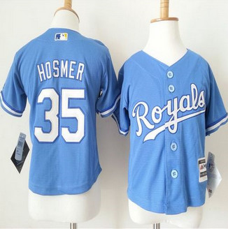Toddler Kansas City Royals #35 Eric Hosmer Light Blue Alternate 1 Cool Base Stitched Baseball Jersey Toddler Kansas City Royals #35 Eric Hosmer Light Blue Alternate 1 Cool Base Stitched Baseball Jersey