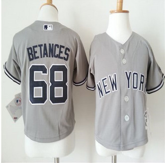 Toddler New York Yankees #68 Dellin Betances Grey Cool Base Stitched Baseball Jersey