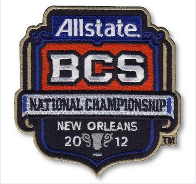 Stitched 2012 Allstate BCS National Championship Game Jersey Patch (LSU vs Alabama)