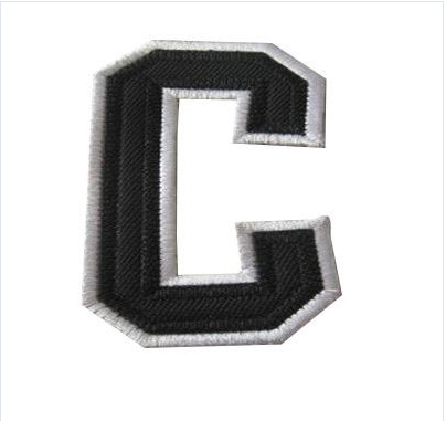 Stitched NHL Patch Philadelphia Flyers Captain Black C Patch Stitched NHL Patch Philadelphia Flyers Captain Black C Patch