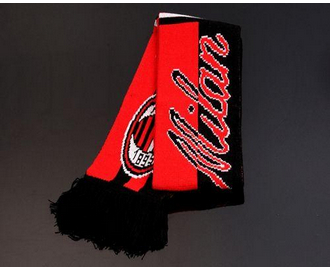 AC Milan Soccer Football Scarf Red