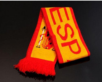 Spain Soccer Football Scarf Red