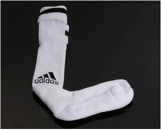 Adidas Soccer Football Sock White & Black Font
