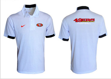 San Francisco 49ers White Team Issue Performance Polo