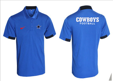 Nike NFL Dallas Cowboys Blue Team Issue Performance Polo