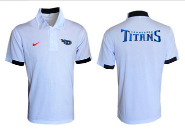 Tennessee Titans White Team Issue Performance Polo