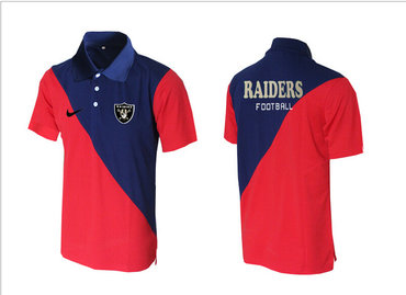 Oakland Raiders red& blue Team Issue Performance Polo