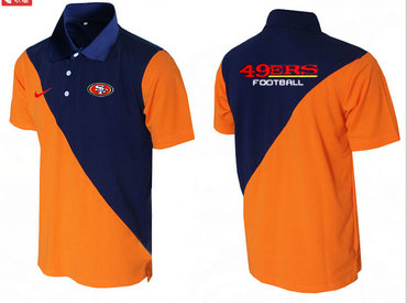 San Francisco 49ers orange &Blue Team Issue Performance Polo