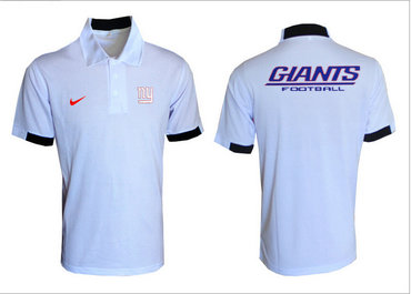 Nike NFL New York Giants  White Team Issue Performance Polo