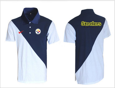 Pittsburgh Steelers White& blue Team Issue Performance Polo