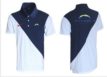 San Diego Chargers White& blue Team Issue Performance Polo