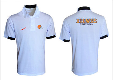 Nike NFL Cleveland Browns  White Team Issue Performance Polo