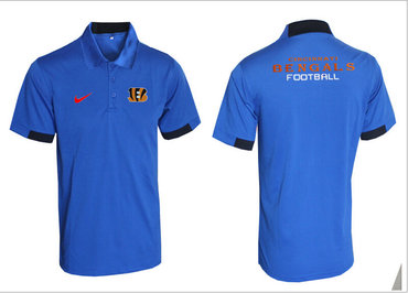 Nike NFL Cincinnati Bengals Blue Team Issue Performance Polo