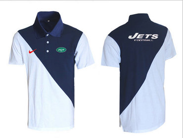 Nike NFL New York Jets White& blue Team Issue Performance Polo