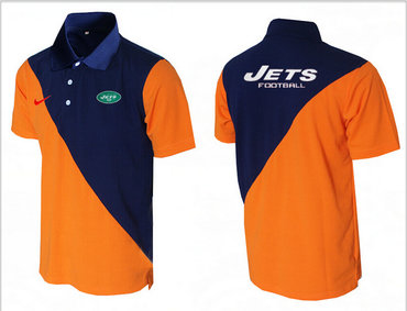 Nike NFL New York Jets orange &Blue Team Issue Performance Polo