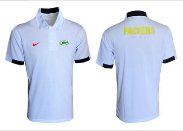 Nike NFL Green Bay Packers  White Team Issue Performance Polo