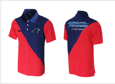 Nike NFL Carolina Panthers red& blue Team Issue Performance Polo