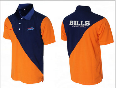 Nike NFL Buffalo Bills orange &Blue Team Issue Performance Polo