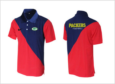 Nike NFL Green Bay Packers red& blue Team Issue Performance Polo