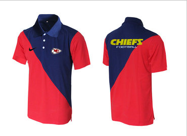 Nike NFL Kansas City Chiefs red& blue Team Issue Performance Polo