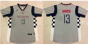 Houston Rockets #13 James Harden Gray Alternate Stitched NBA Jersey
