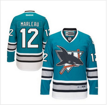 San Jose Sharks #12 Patrick Marleau Teal 25th Anniversary Stitched NHL Jersey San Jose Sharks #12 Patrick Marleau Teal 25th Anniversary Stitched NHL Jersey