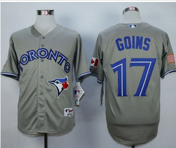 Toronto Blue Jays #17 Ryan Goins Grey Cool Base Stitched MLB Jersey