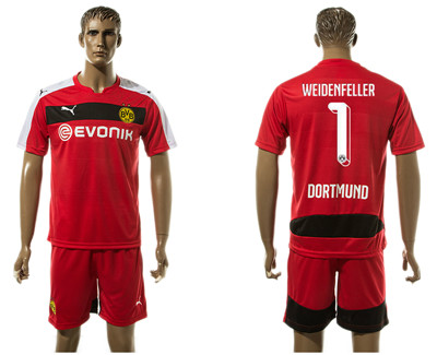 2017-18 Dortmund 1 WEIDENFELLER Red Goalkeeper Soccer Jersey 2017-18 Dortmund 1 WEIDENFELLER Red Goalkeeper Soccer Jersey