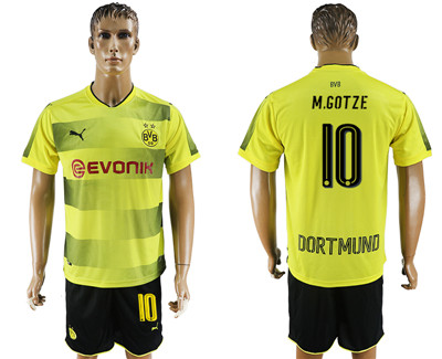2017-18 Dortmund 10 M.GOTZE Home Soccer Jersey 2017-18 Dortmund 10 M.GOTZE Home Soccer Jersey