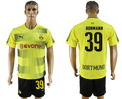 2017-18 Dortmund 39 BONMANN Home Soccer Jersey 2017-18 Dortmund 39 BONMANN Home Soccer Jersey