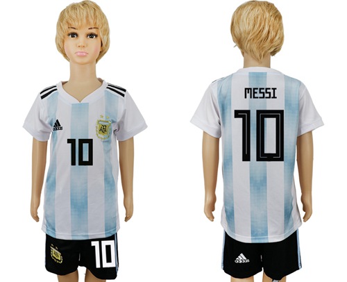 2018 World Cup Argentina #10 Messi Home Kid Soccer Country Jersey 2018 World Cup Argentina #10 Messi Home Kid Soccer Country Jersey
