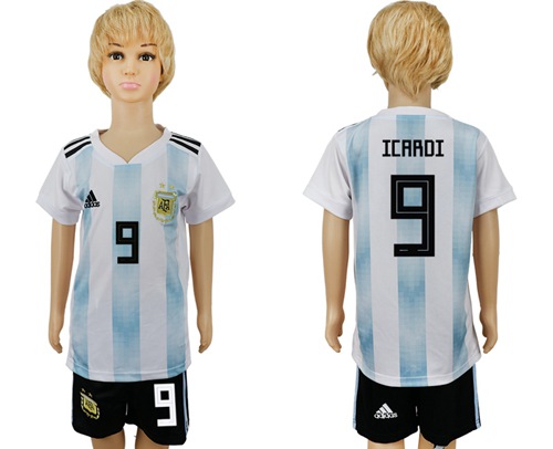 2018 World Cup Argentina #9 Icardi Home Kid Soccer Country Jersey 2018 World Cup Argentina #9 Icardi Home Kid Soccer Country Jersey