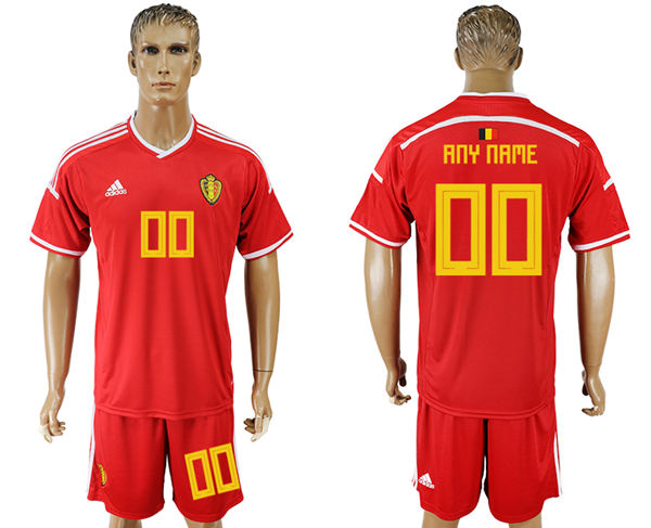 2018 World Cup Men Belgium Deep Red Home Customized Soccer Country Jersey 2018 World Cup Men Belgium Deep Red Home Customized Soccer Country Jersey