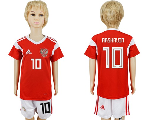 2018 World Cup Russia #10 Arshavin Home Kid Soccer Country Jersey